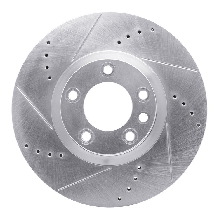 631-74056D Drilled/Slotted Brake Rotor [Silver], 2011-2018 Multiple Makes/Models, Position: Right Front