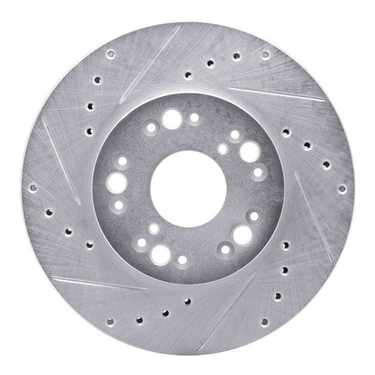 631-75000L Drilled/Slotted Brake Rotor [Silver], 1990-1990 Lexus/Toyota/Scion, Position: Front Left