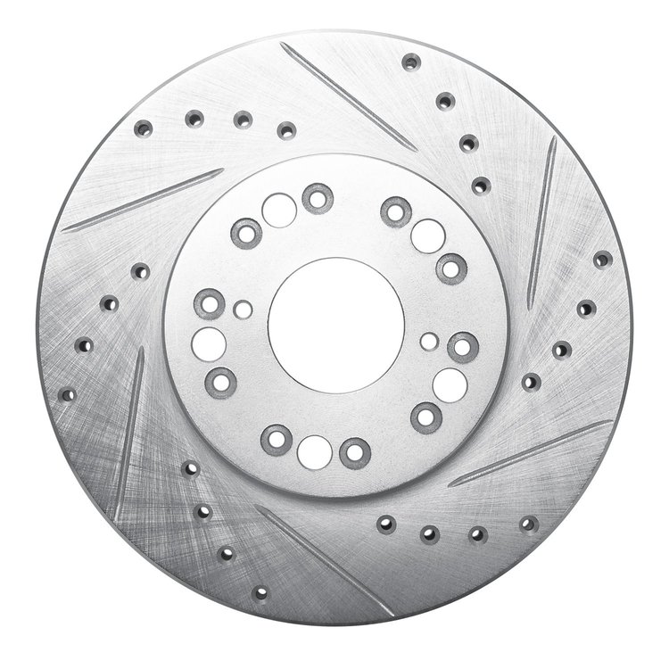 631-75000R Drilled/Slotted Brake Rotor [Silver], 1990-1990 Lexus/Toyota/Scion, Position: Front Right