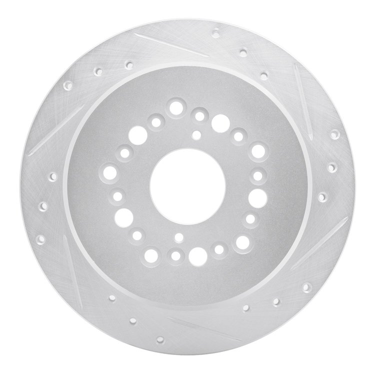 631-75001R Drilled/Slotted Brake Rotor [Silver], 1990-1992 Lexus/Toyota/Scion, Position: Rear Right