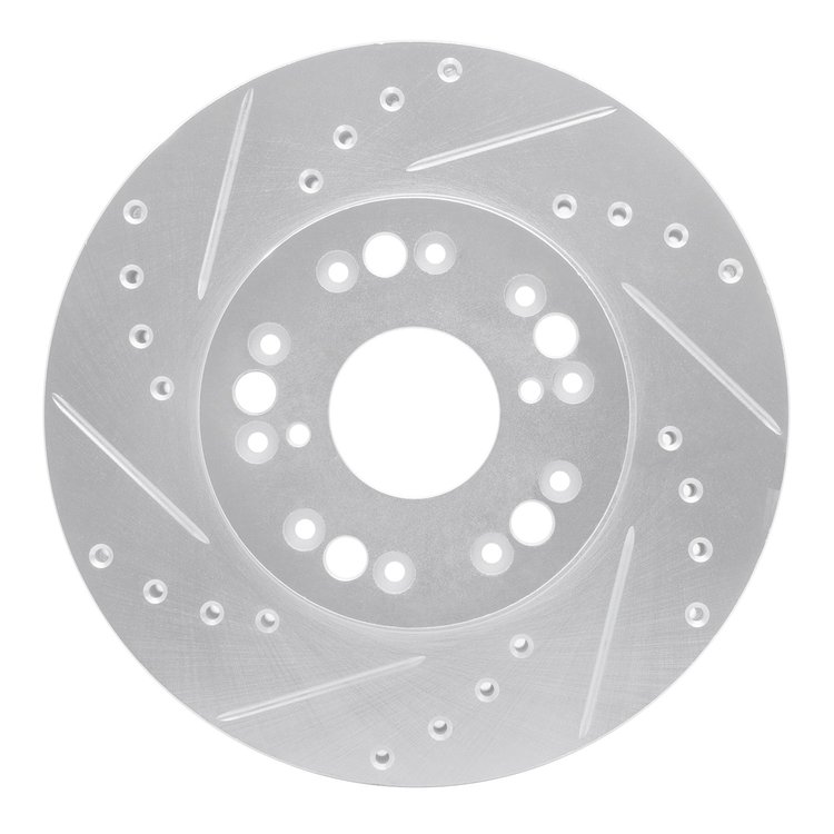 631-75002L Drilled/Slotted Brake Rotor [Silver], 1991-1992 Lexus/Toyota/Scion, Position: Front Left