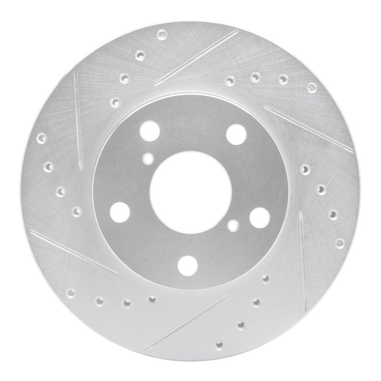 631-75003L Drilled/Slotted Brake Rotor [Silver], 1992-1998 Lexus/Toyota/Scion, Position: Front Left