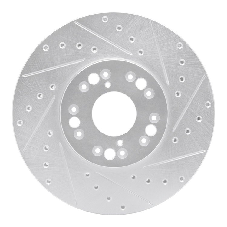 631-75005R Drilled/Slotted Brake Rotor [Silver], 1992-2010 Lexus/Toyota/Scion, Position: Front Right