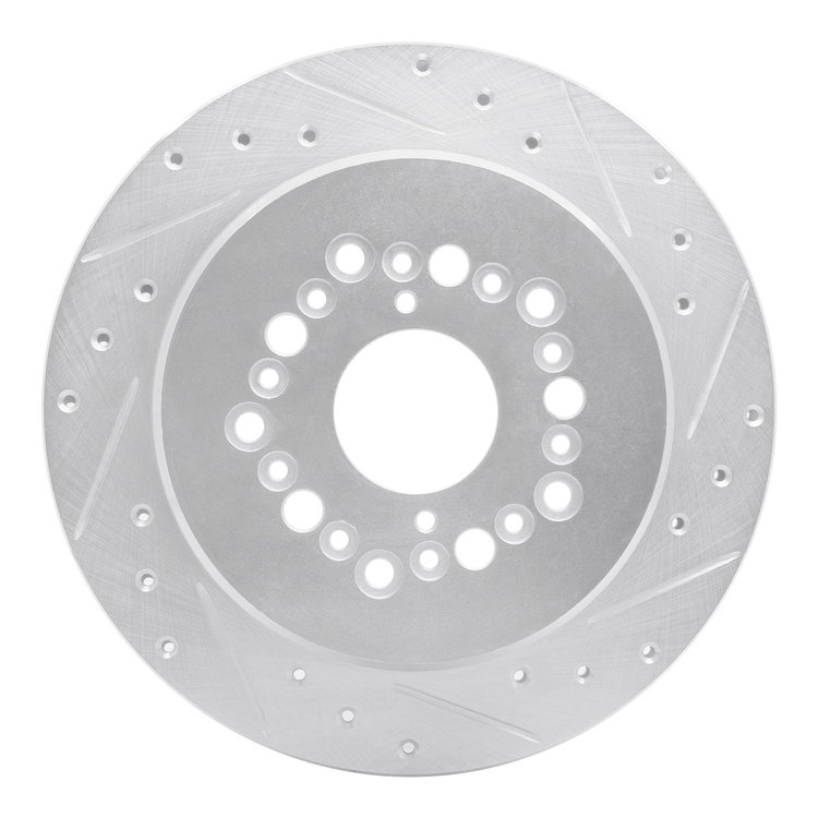 631-75006R Drilled/Slotted Brake Rotor [Silver], 1992-2000 Lexus/Toyota/Scion, Position: Rear Right