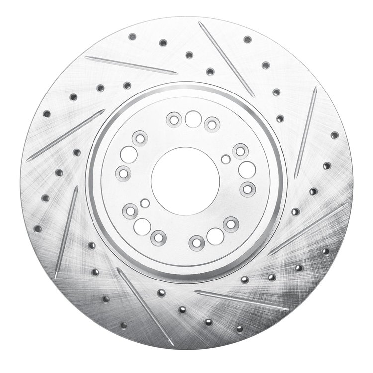 631-75008R Drilled/Slotted Brake Rotor [Silver], 1995-2000 Lexus/Toyota/Scion, Position: Front Right