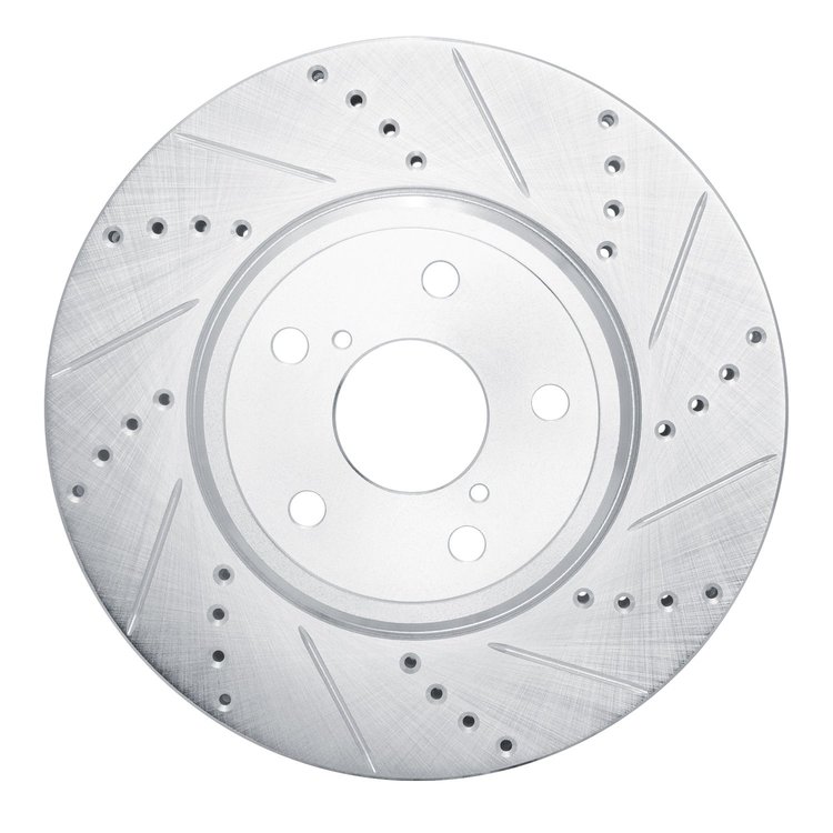 631-75009R Drilled/Slotted Brake Rotor [Silver], 2001-2006 Lexus/Toyota/Scion, Position: Front Right