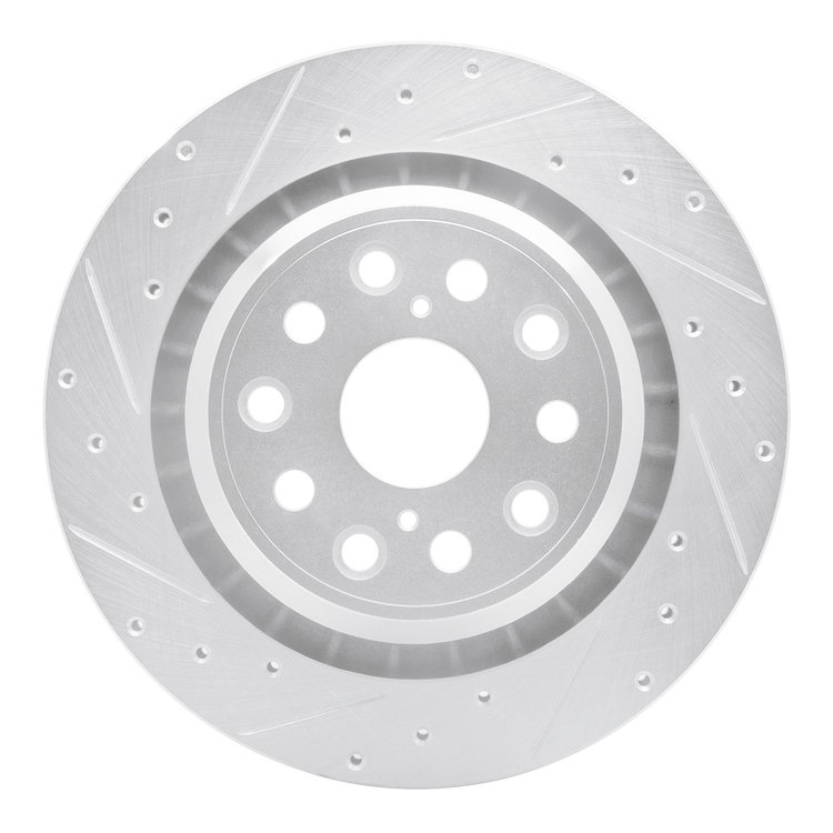 631-75021D Drilled/Slotted Brake Rotor [Silver], 2007-2017 Lexus/Toyota/Scion, Position: Rear Left