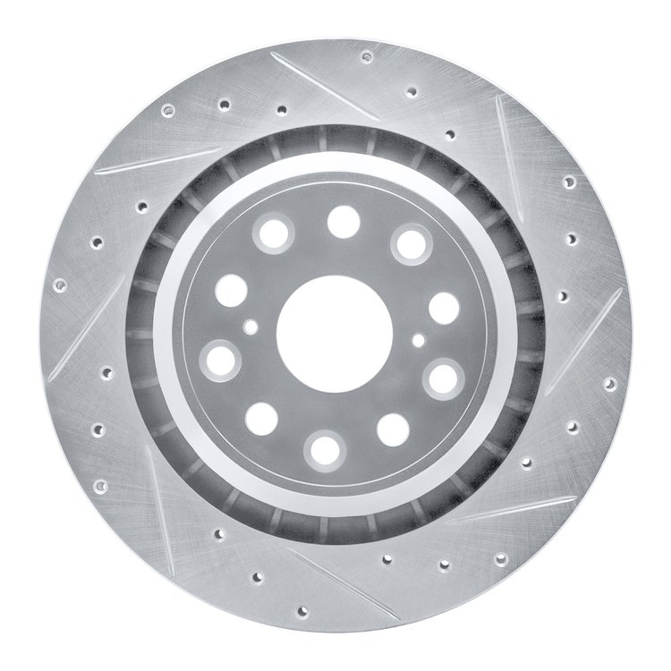 631-75022D Drilled/Slotted Brake Rotor [Silver], 2007-2017 Lexus/Toyota/Scion, Position: Rear Right