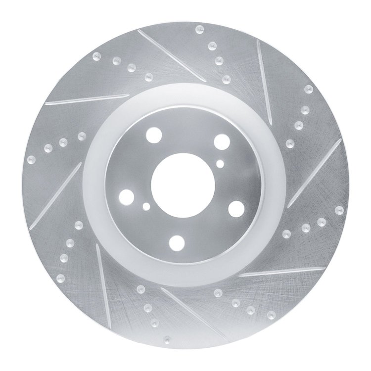 631-75027D Drilled/Slotted Brake Rotor [Silver], 2009-2011 Lexus/Toyota/Scion, Position: Left Front