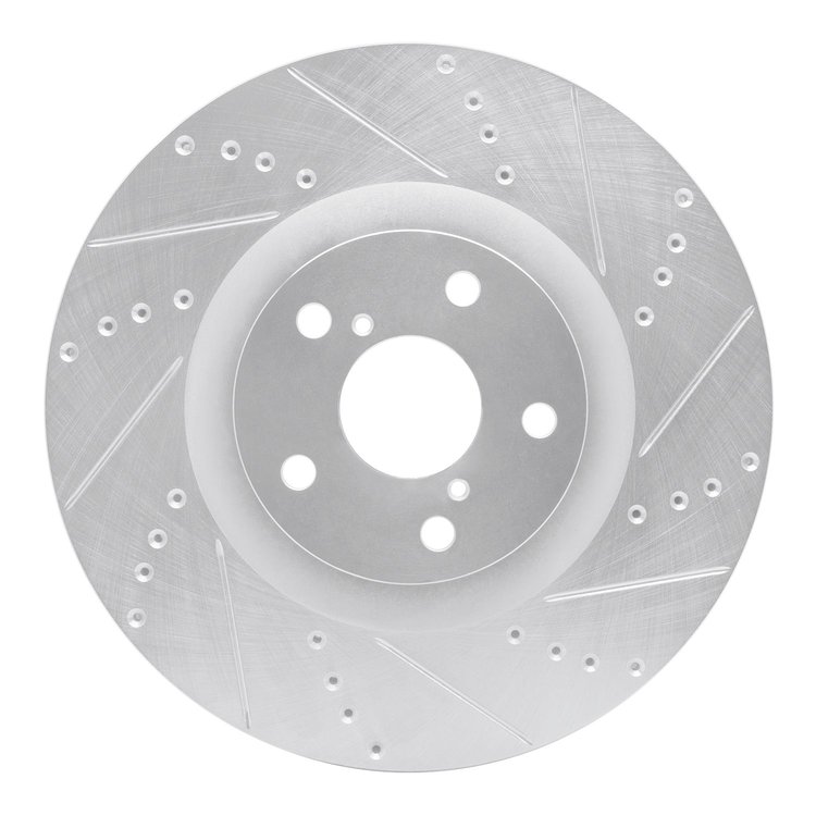 631-75028D Drilled/Slotted Brake Rotor [Silver], 2009-2011 Lexus/Toyota/Scion, Position: Right Front