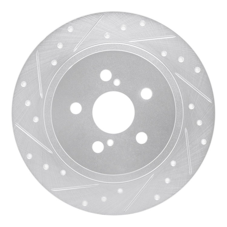 631-75029L Drilled/Slotted Brake Rotor [Silver], 2011-2017 Lexus/Toyota/Scion, Position: Rear Left