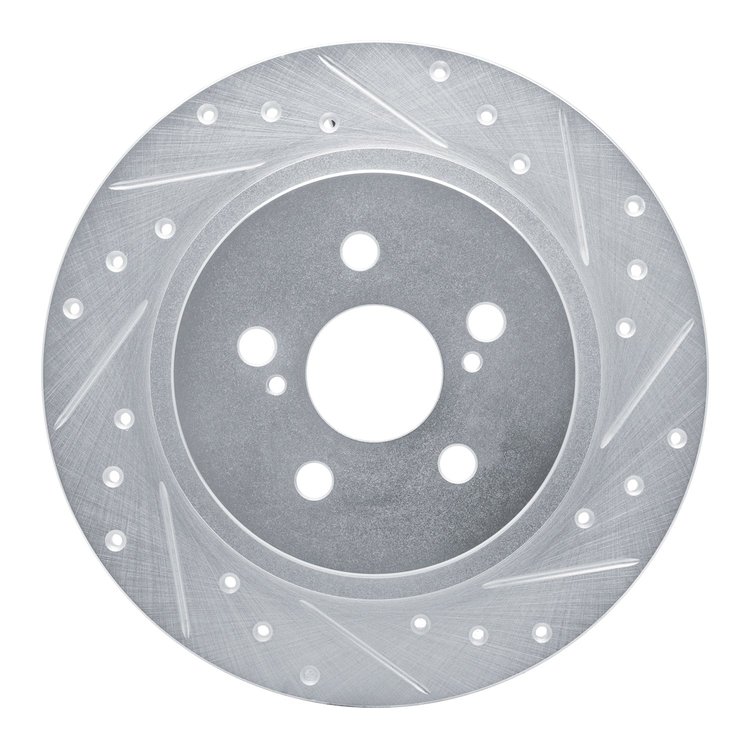 631-75029R Drilled/Slotted Brake Rotor [Silver], 2011-2017 Lexus/Toyota/Scion, Position: Rear Right