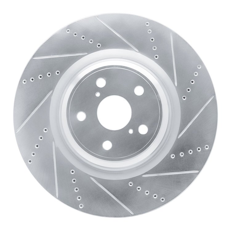 631-75030D Drilled/Slotted Brake Rotor [Silver], 2010-2017 Lexus/Toyota/Scion, Position: Left Front