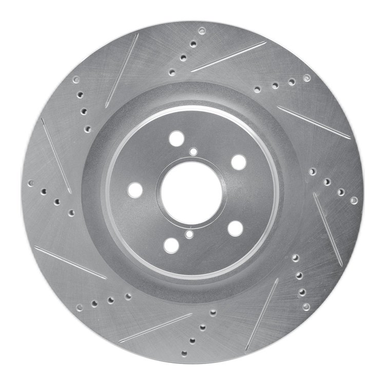 631-75034D Drilled/Slotted Brake Rotor [Silver], 2013-2020 Lexus/Toyota/Scion, Position: Left Front