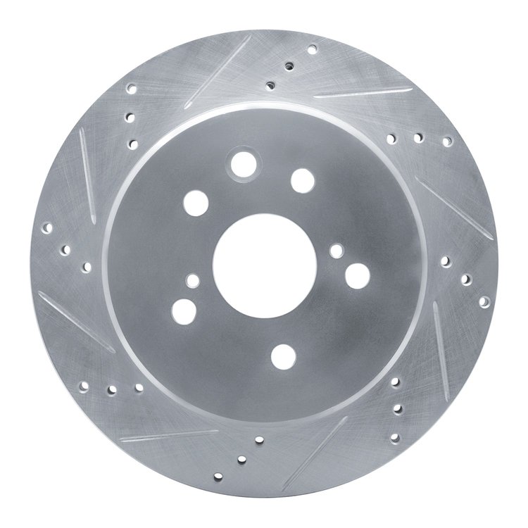 631-75036L Drilled/Slotted Brake Rotor [Silver], 2013-2020 Lexus/Toyota/Scion, Position: Rear Left