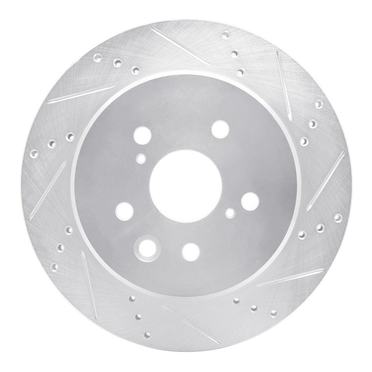 631-75036R Drilled/Slotted Brake Rotor [Silver], 2013-2020 Lexus/Toyota/Scion, Position: Rear Right