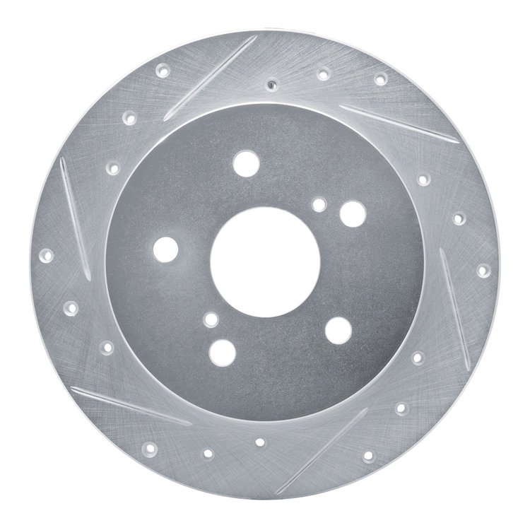 631-75041L Drilled/Slotted Brake Rotor [Silver], Fits Select Lexus/Toyota/Scion, Position: Rear Left