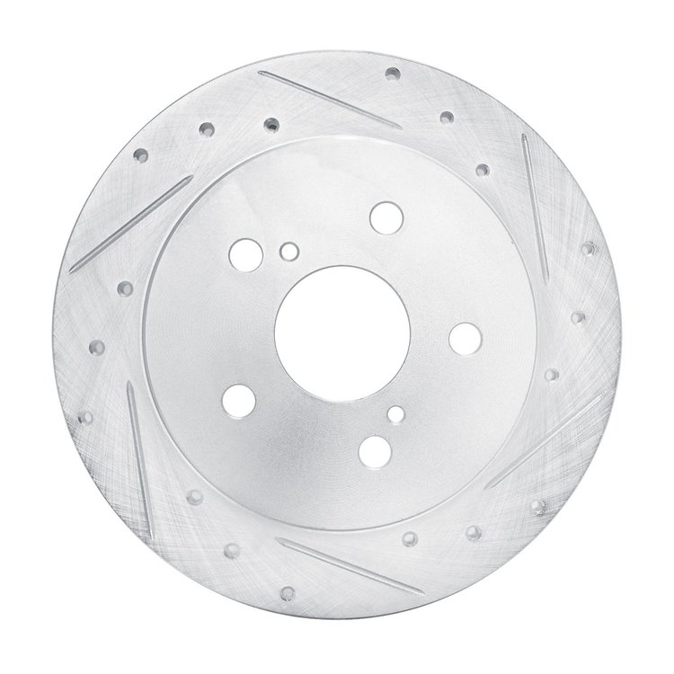 631-75041R Drilled/Slotted Brake Rotor [Silver], Fits Select Lexus/Toyota/Scion, Position: Rear Right