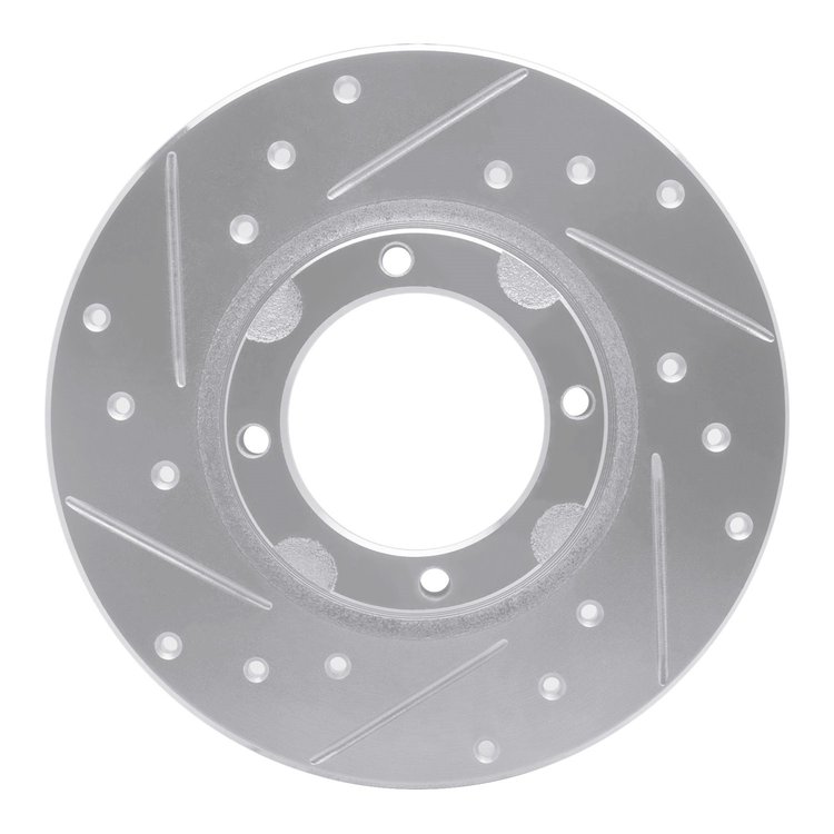 631-76003L Drilled/Slotted Brake Rotor [Silver], 1980-1982 Lexus/Toyota/Scion, Position: Front Left