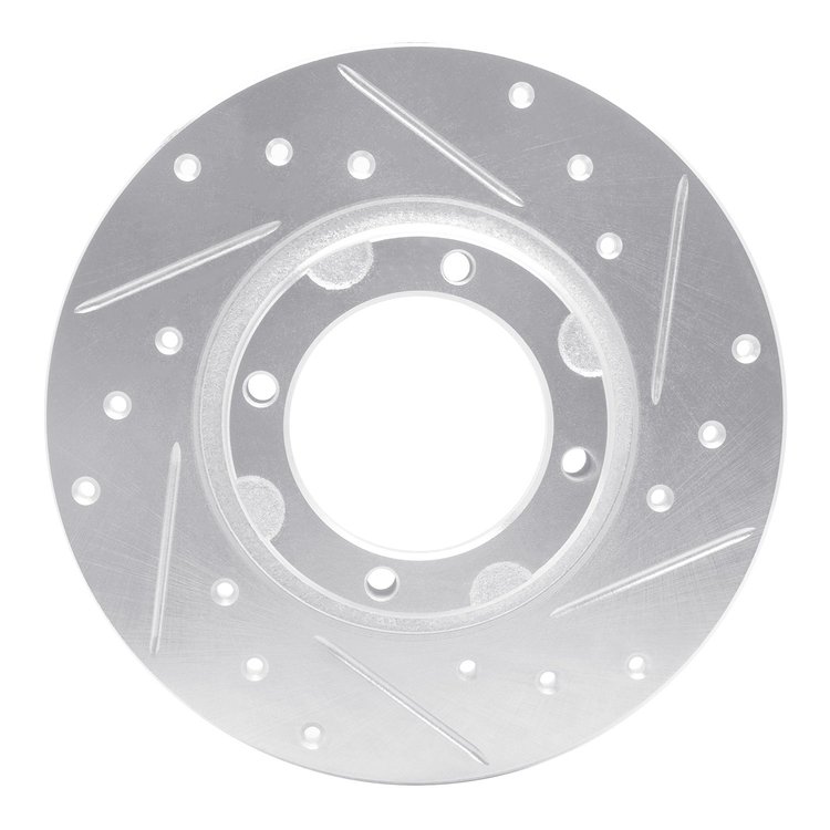 631-76003R Drilled/Slotted Brake Rotor [Silver], 1980-1982 Lexus/Toyota/Scion, Position: Front Right