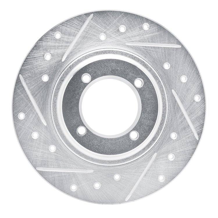 631-76004L Drilled/Slotted Brake Rotor [Silver], 1981-1984 Lexus/Toyota/Scion, Position: Front Left