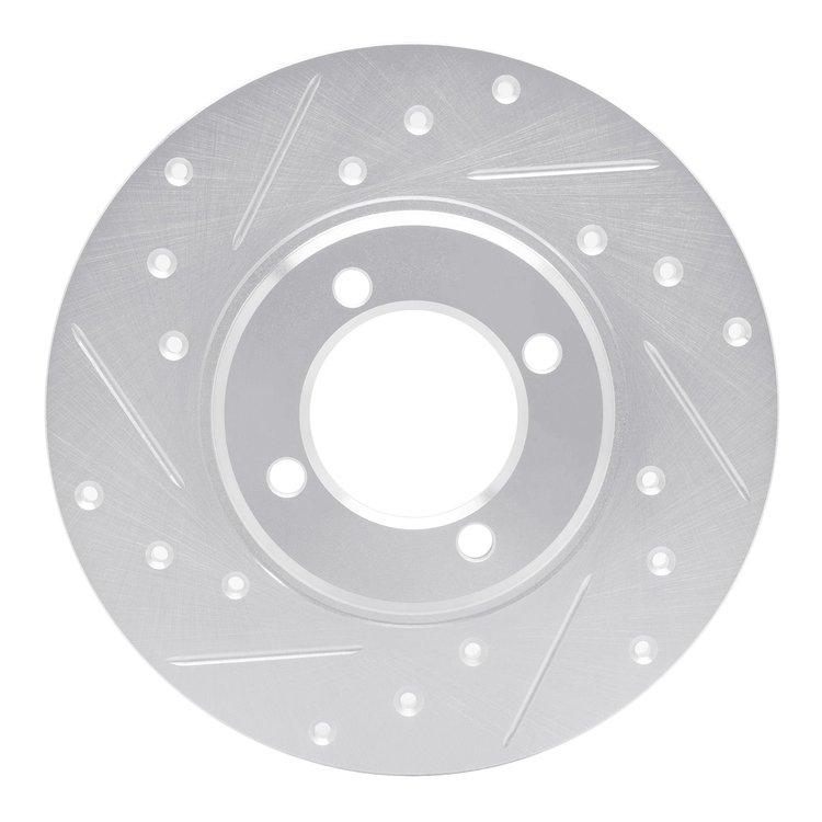 631-76005L Drilled/Slotted Brake Rotor [Silver], 1970-1979 Lexus/Toyota/Scion, Position: Front Left