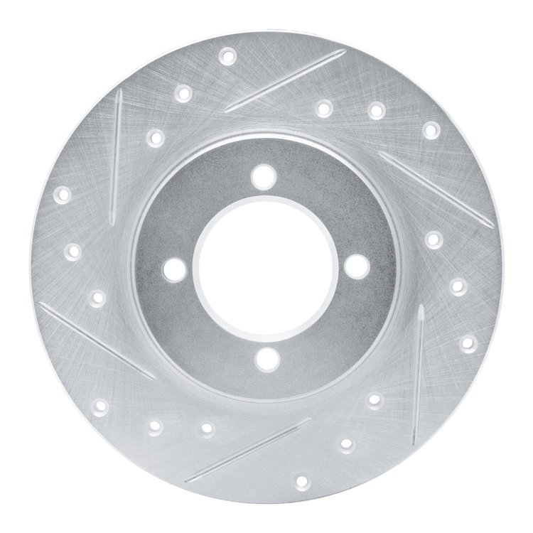 631-76006L Drilled/Slotted Brake Rotor [Silver], 1980-1983 Lexus/Toyota/Scion, Position: Front Left