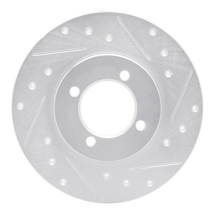 631-76006R Drilled/Slotted Brake Rotor [Silver], 1980-1983 Lexus/Toyota/Scion, Position: Front Right