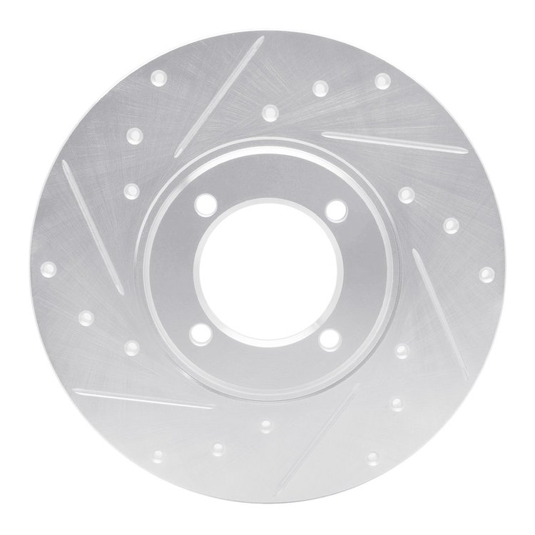 631-76007L Drilled/Slotted Brake Rotor [Silver], 1976-1981 Lexus/Toyota/Scion, Position: Front Left