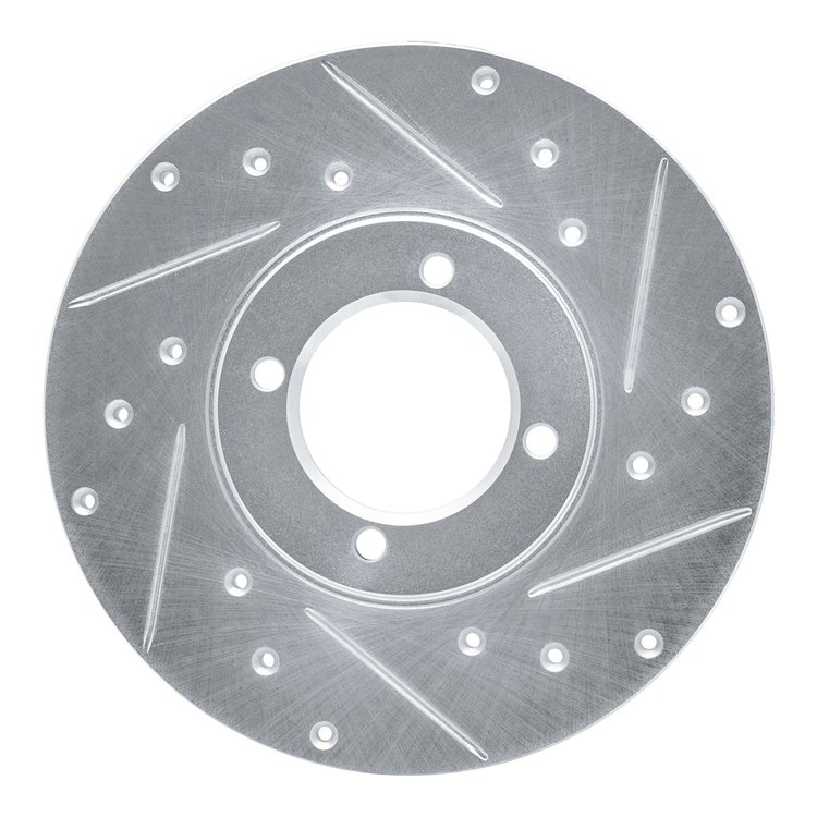 631-76007R Drilled/Slotted Brake Rotor [Silver], 1976-1981 Lexus/Toyota/Scion, Position: Front Right