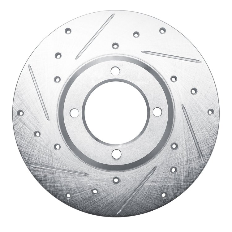 631-76008L Drilled/Slotted Brake Rotor [Silver], 1979-1981 Lexus/Toyota/Scion, Position: Front Left