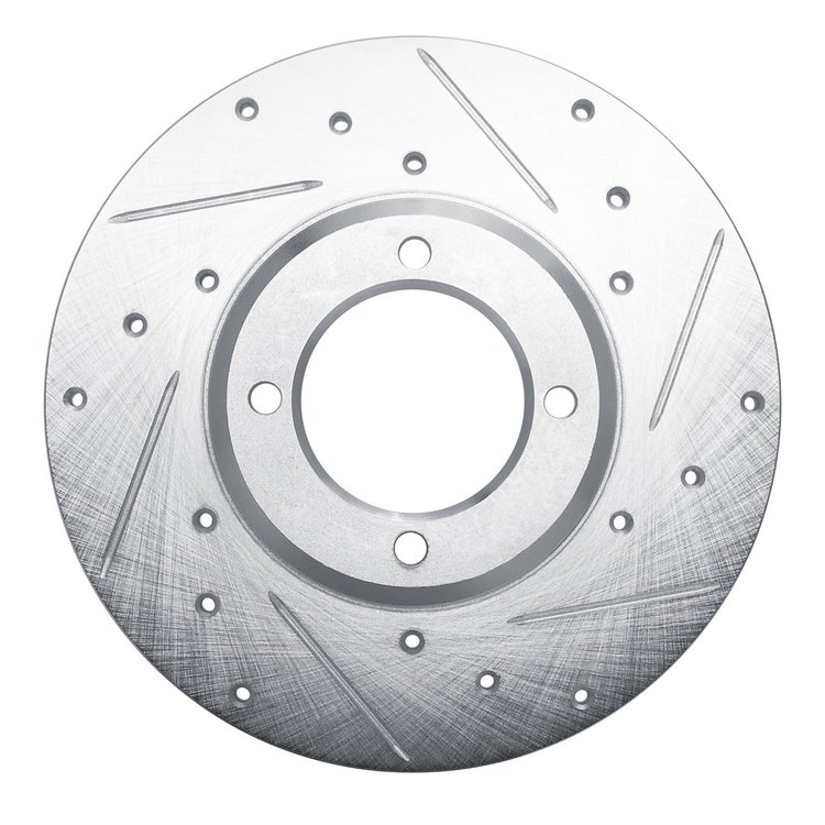 631-76008R Drilled/Slotted Brake Rotor [Silver], 1979-1981 Lexus/Toyota/Scion, Position: Front Right