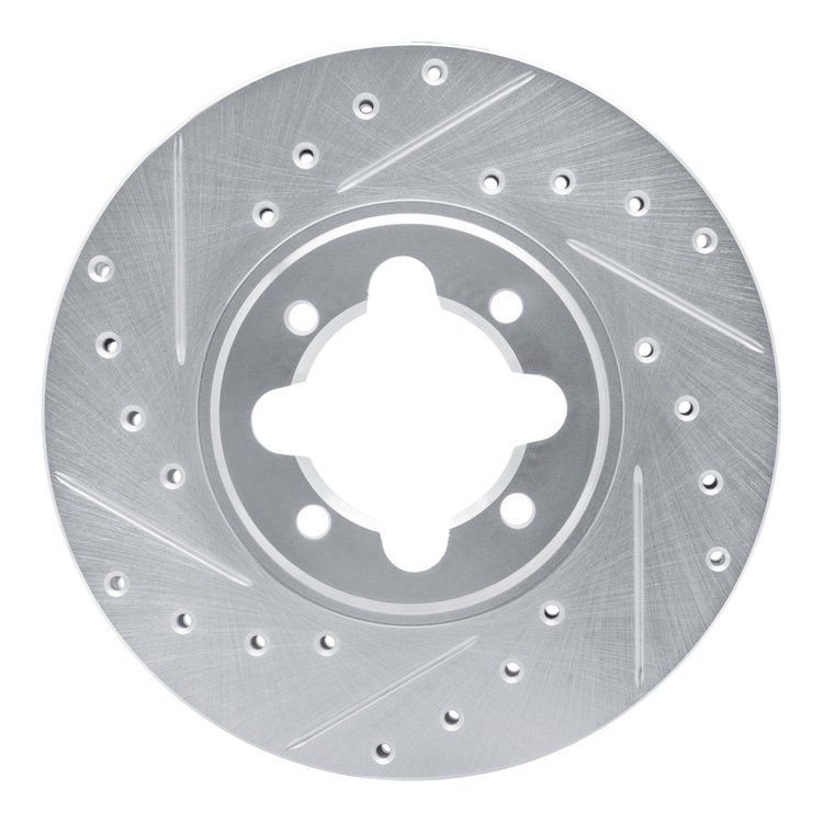 631-76013L Drilled/Slotted Brake Rotor [Silver], 1982-1985 Lexus/Toyota/Scion, Position: Front Left