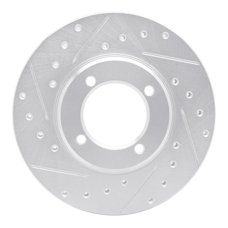 631-76015L Drilled/Slotted Brake Rotor [Silver], 1981-1982 Lexus/Toyota/Scion, Position: Front Left