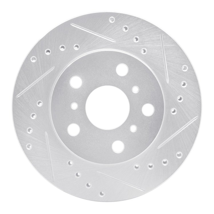 631-76016R Drilled/Slotted Brake Rotor [Silver], 1983-1986 Lexus/Toyota/Scion, Position: Front Right