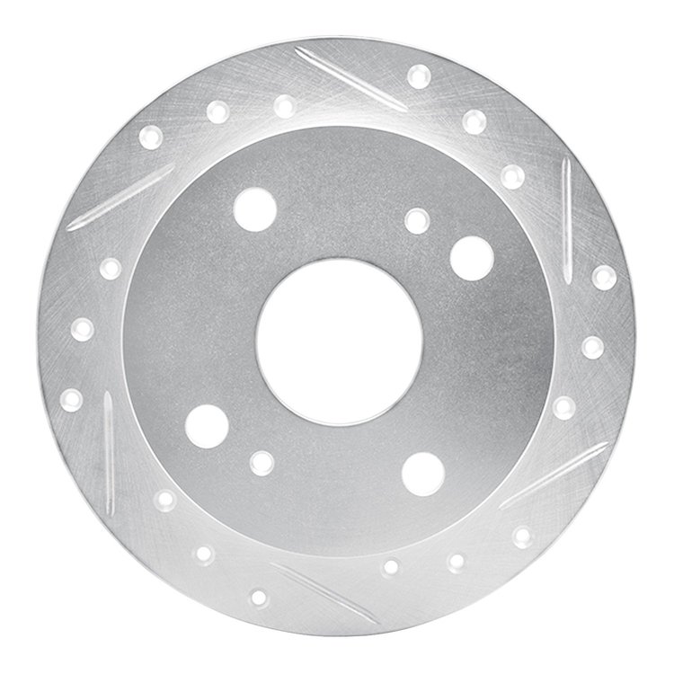 631-76023R Drilled/Slotted Brake Rotor [Silver], 1985-1987 Lexus/Toyota/Scion, Position: Rear Right
