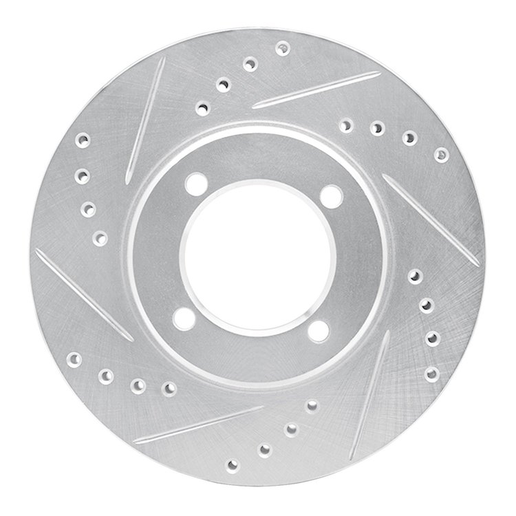 631-76024L Drilled/Slotted Brake Rotor [Silver], 1984-1987 Lexus/Toyota/Scion, Position: Front Left