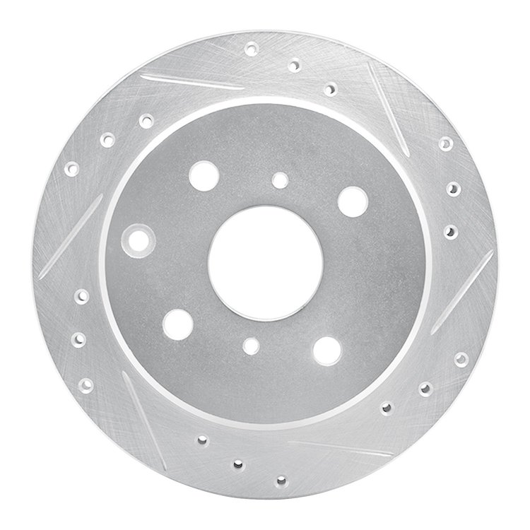 631-76025R Drilled/Slotted Brake Rotor [Silver], 1984-1988 Lexus/Toyota/Scion, Position: Rear Right