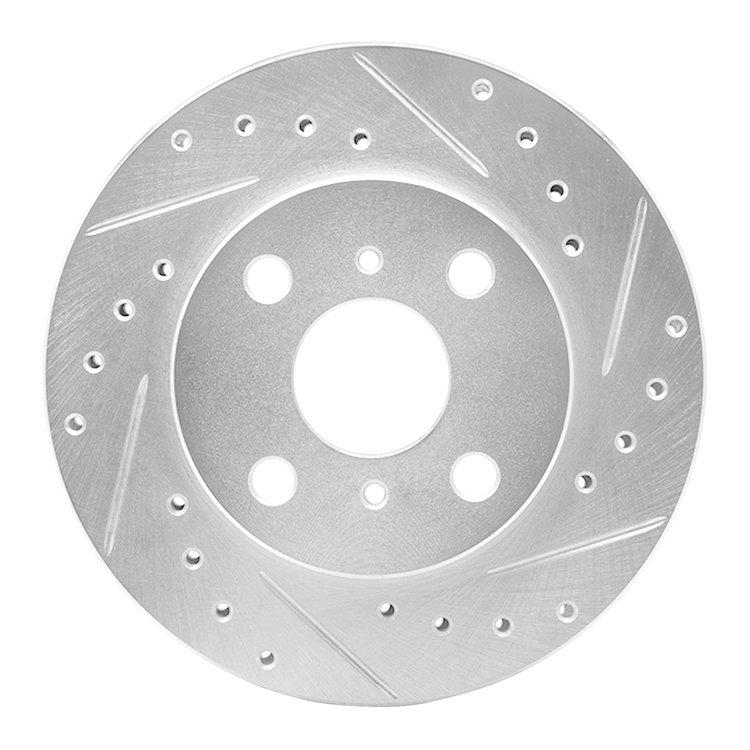 631-76026R Drilled/Slotted Brake Rotor [Silver], 1986-1989 Lexus/Toyota/Scion, Position: Front Right