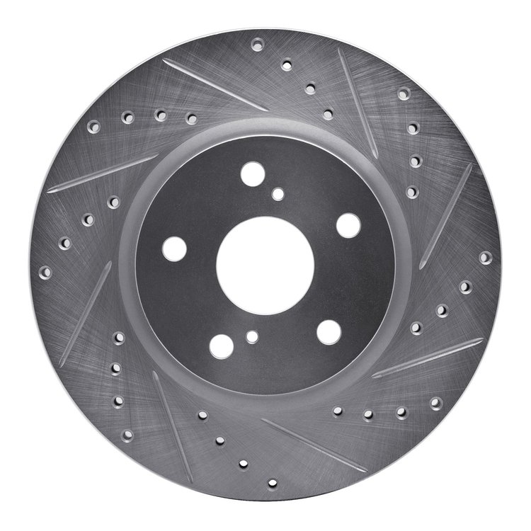 631-76028R Drilled/Slotted Brake Rotor [Silver], 1986-1992 Lexus/Toyota/Scion, Position: Front Right