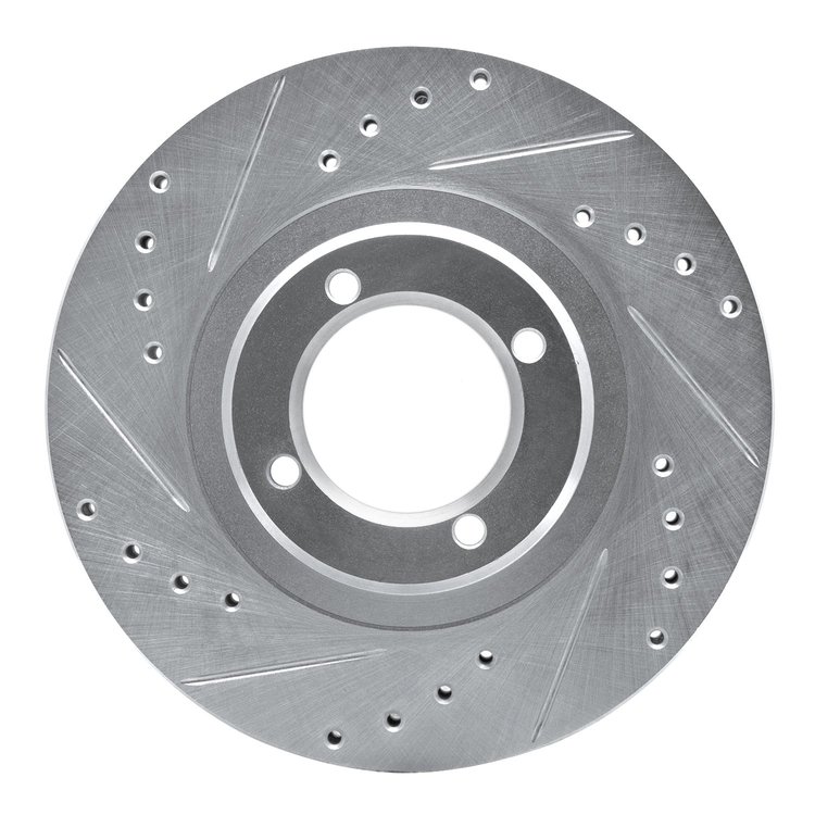 631-76030L Drilled/Slotted Brake Rotor [Silver], 1985-1988 Lexus/Toyota/Scion, Position: Front Left
