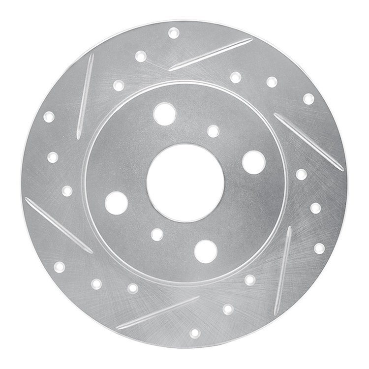 631-76031L Drilled/Slotted Brake Rotor [Silver], 1985-1986 Lexus/Toyota/Scion, Position: Rear Left