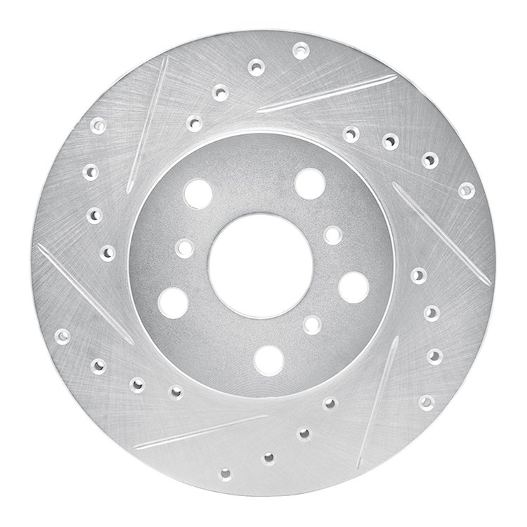 631-76036L Drilled/Slotted Brake Rotor [Silver], 1987-1991 Lexus/Toyota/Scion, Position: Front Left