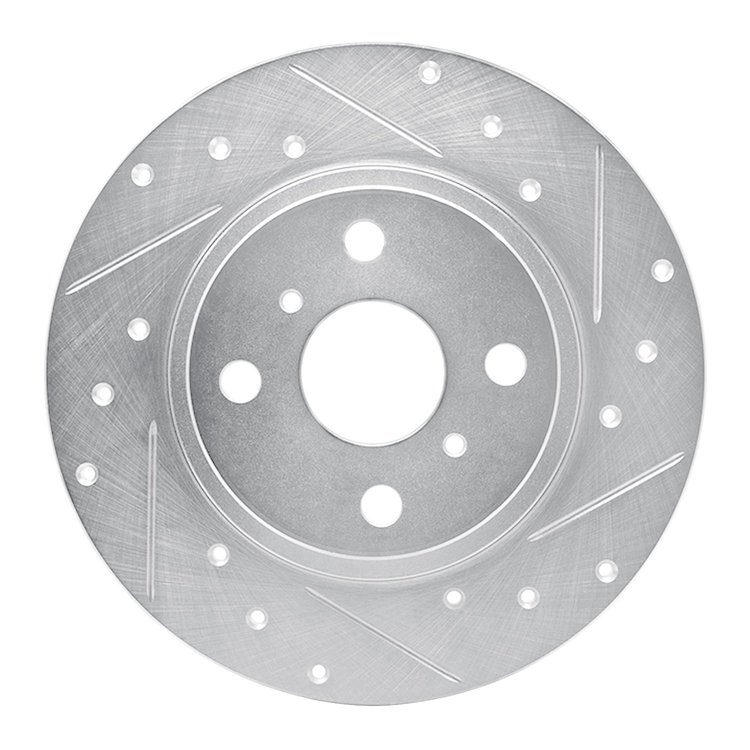 631-76037R Drilled/Slotted Brake Rotor [Silver], 1987-1989 Lexus/Toyota/Scion, Position: Rear Right