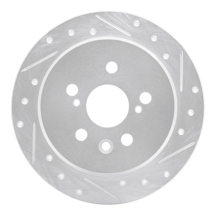 631-76038R Drilled/Slotted Brake Rotor [Silver], 1988-1991 Lexus/Toyota/Scion, Position: Rear Right