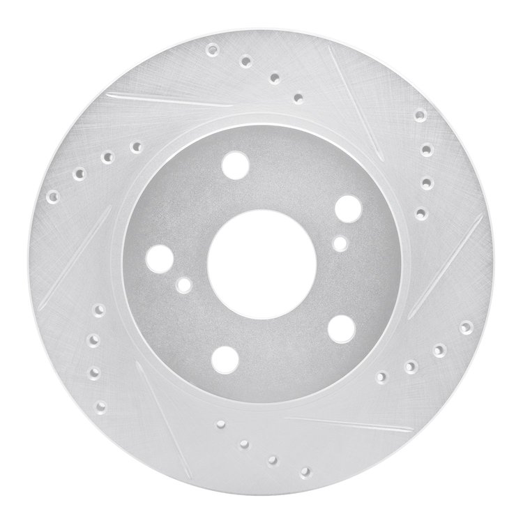 631-76040R Drilled/Slotted Brake Rotor [Silver], 1989-1992 Lexus/Toyota/Scion, Position: Front Right