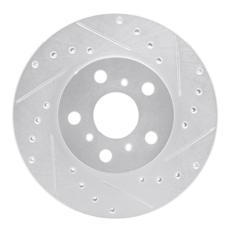 631-76041R Drilled/Slotted Brake Rotor [Silver], 1988-1993 Lexus/Toyota/Scion, Position: Front Right
