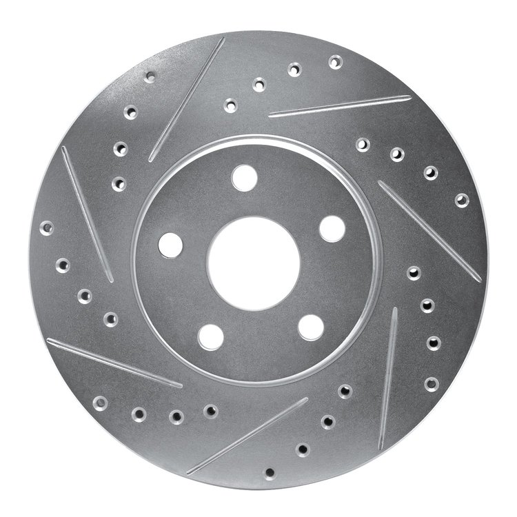 631-76042L Drilled/Slotted Brake Rotor [Silver], 1987-1991 Lexus/Toyota/Scion, Position: Front Left