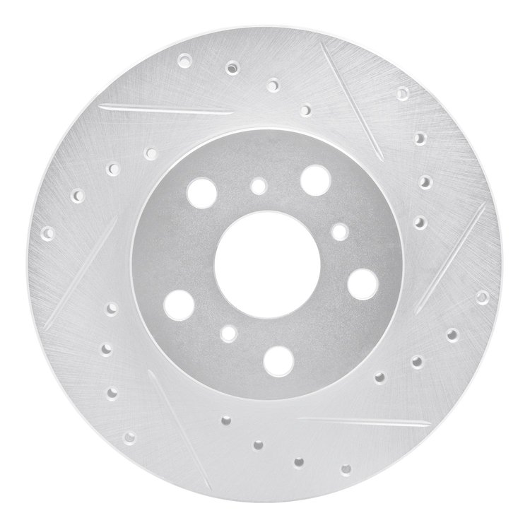 631-76044R Drilled/Slotted Brake Rotor [Silver], 1990-1991 Lexus/Toyota/Scion, Position: Front Right