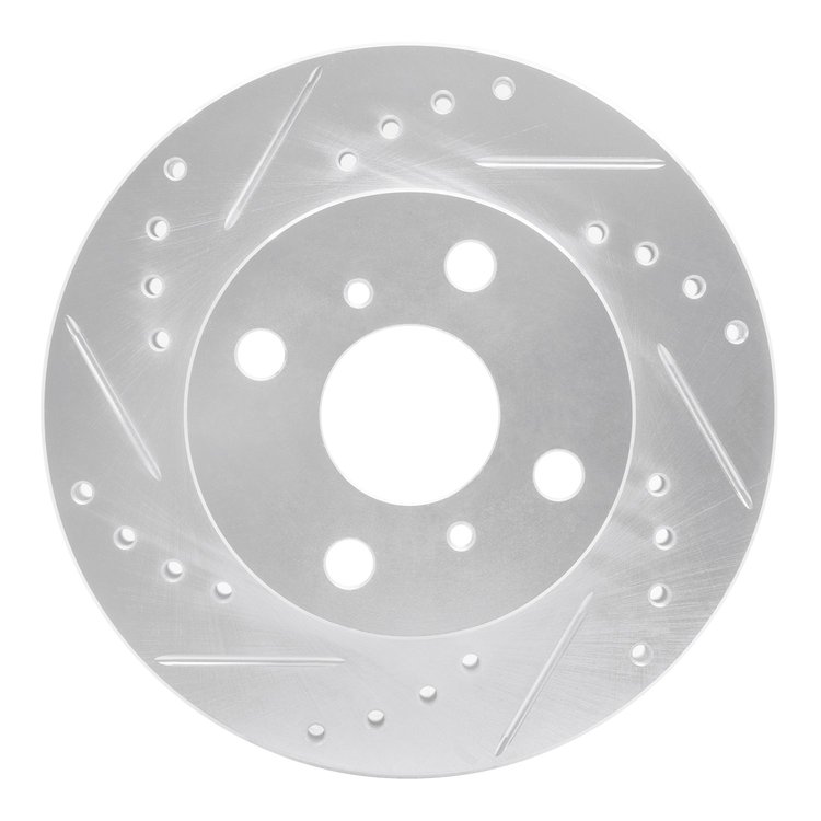 631-76049L Drilled/Slotted Brake Rotor [Silver], 1991-1999 Lexus/Toyota/Scion, Position: Front Left